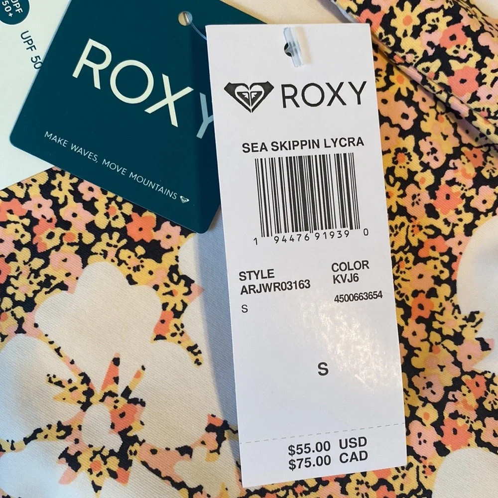 Roxy Sea Skippin Long Sleeve UPF 50 Rashguard - Picture 6 of 11